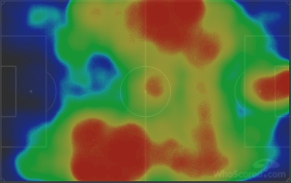 Kaum in Strafraumnähe: die Heat Map des BVB.