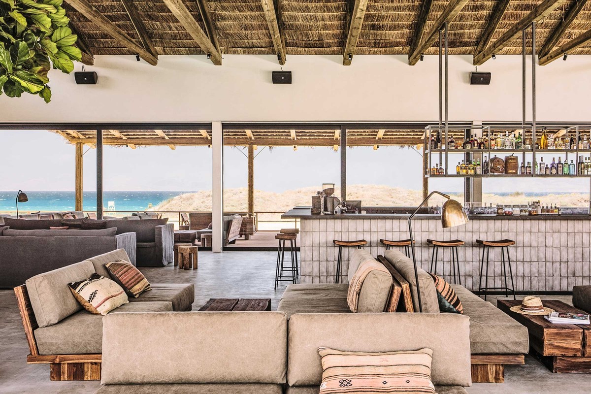Auftanken in der Strandlounge.