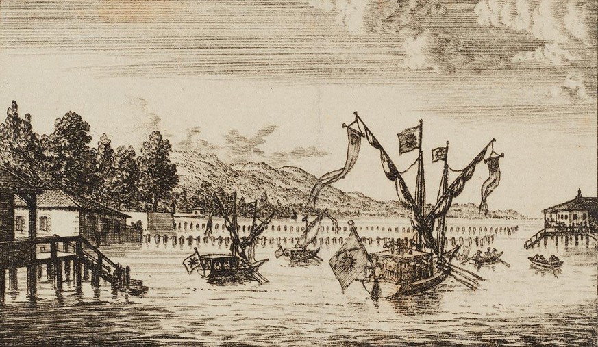Der Genfer Hafen in einer Darstellung Ende des 18. Jahrhunderts.
https://commons.wikimedia.org/wiki/File:CH-NB_-_Grafiken_Orts-_und_Landschaftsansichten_-_GS-GRAF-ANSI-GE-11.tif