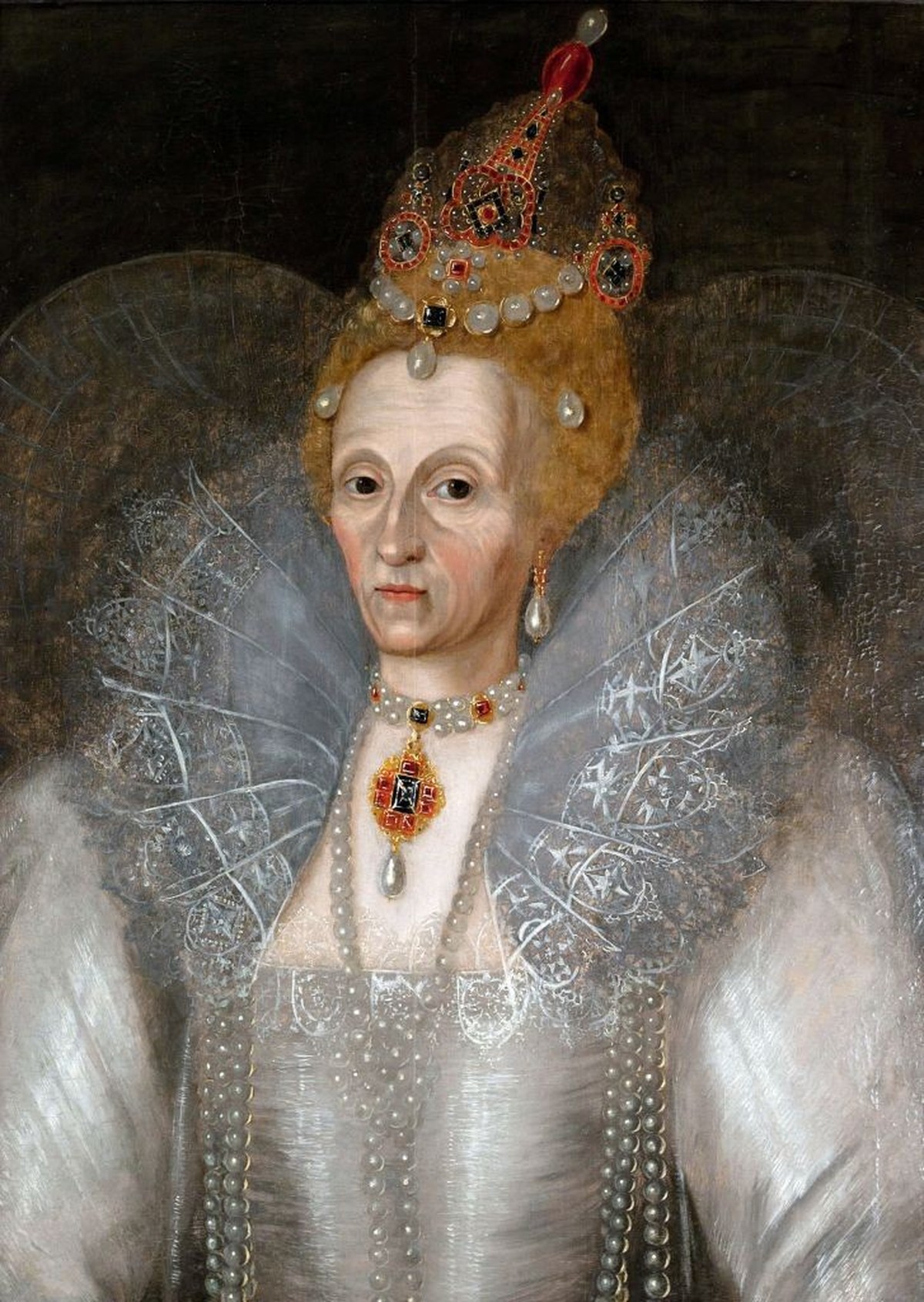 Portrait of Queen Elizabeth I. Painted by Marcus Gheeraerts the Younger. Dated 16th Century. (Photo by: Photo12/Universal Images Group via Getty Images)