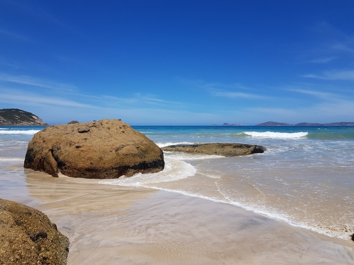 Squeaky Beach in Victoria, Australien