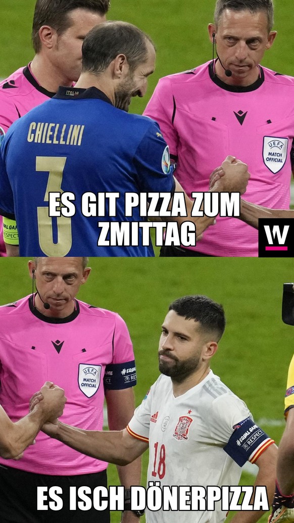 Memes zu Chiellini und Jordi Alba.