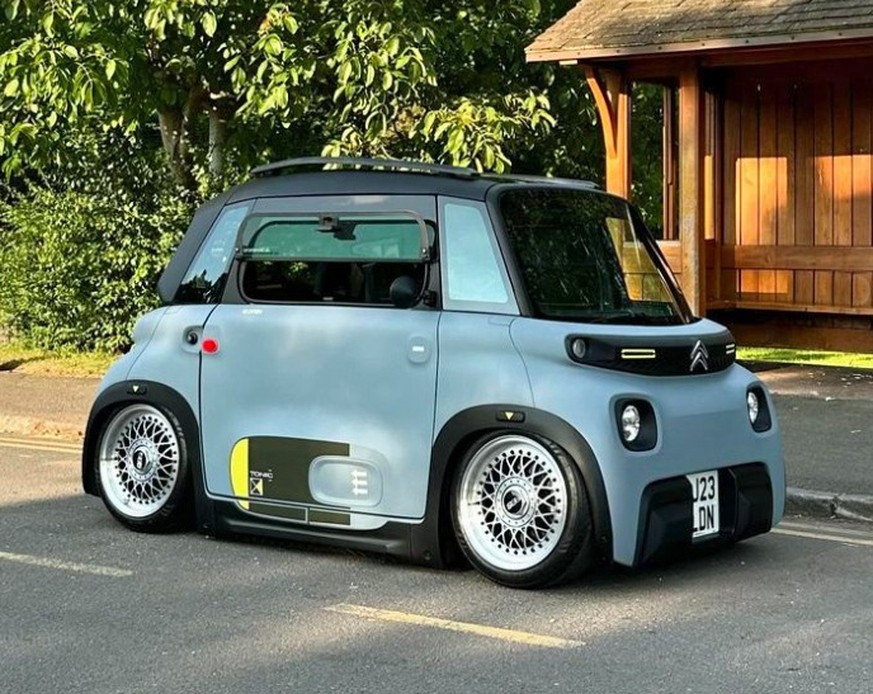 Citroen SLAMI – Josh Greswells slammed Citroen Ami. 
https://www.instagram.com/gresswells_