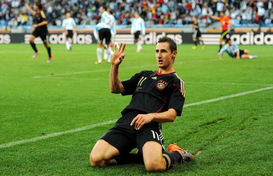 AFRICA WC KLOSE SOCCER/FUTBOL WORLD CUP 2010 CUARTOS DE FINAL ARGENTINA VS ALEMANIA Action photo of Miroslav Klose of Germany, during game of the 2010 World Cup held at the Green Point Stadium of Cape ...