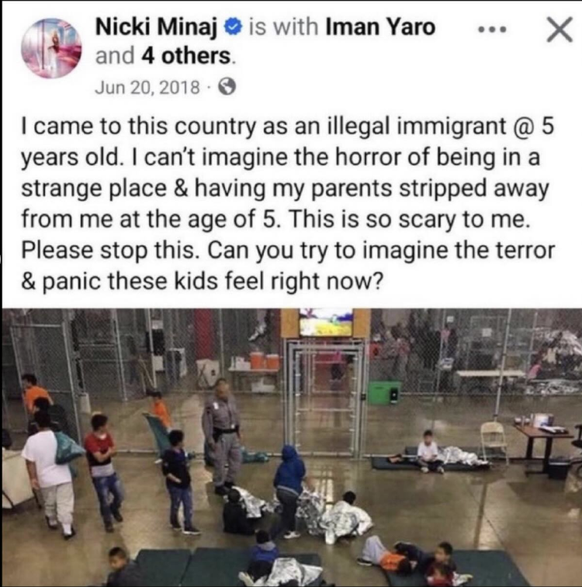 Nicki Minaj zu Trumps EInwanderungspolitik.