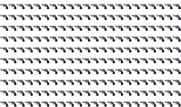 Man könne in den USA problemlos halbautomatische Waffen kaufen, konstatiert BuzzFeed, aber beim Chatten solle man nicht so schnell mit einem Gewehr-Symbol rechnen.