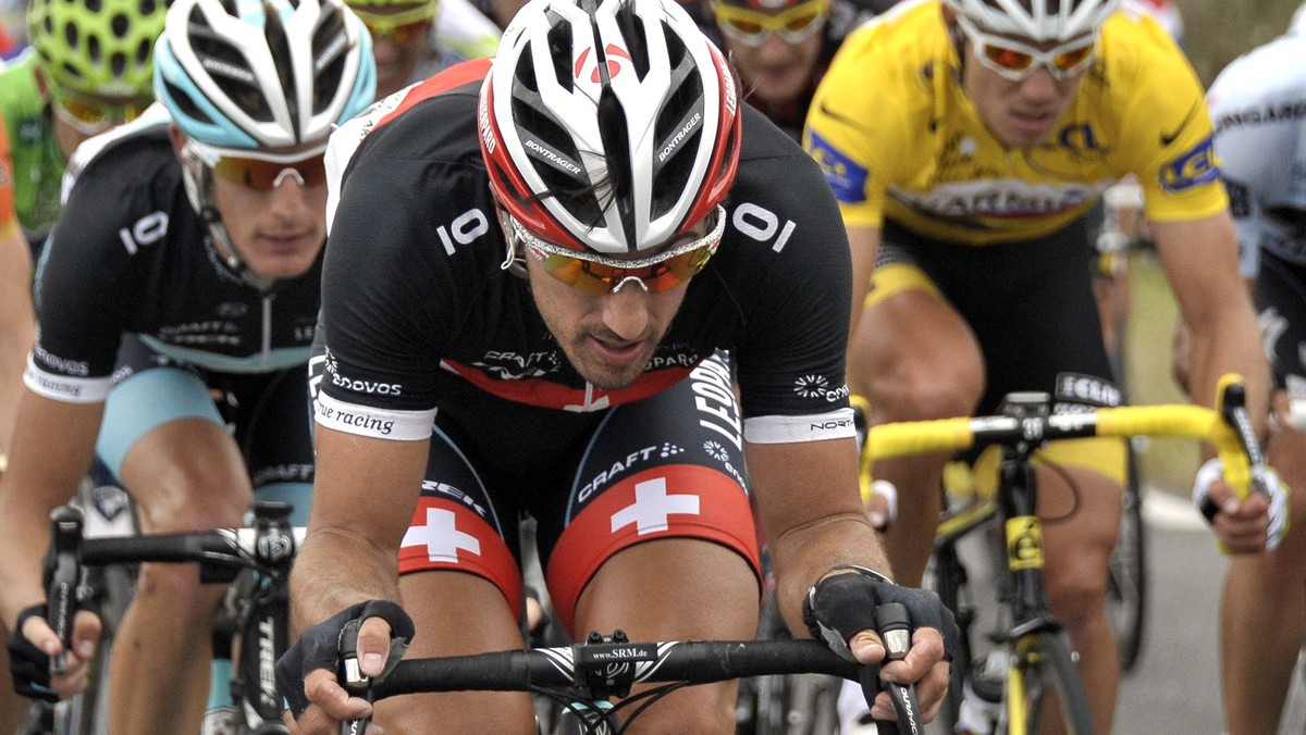 ZUR KARRIERE DES SCHWEIZER RADRENNFAHRERS FABIAN CANCELLARA STELLEN WIR IHNEN FOLGENDES BILDMATERIAL ZUR VERFUEGUNG - L-R, Leopard-Trek team rider Andy Schleck of Luxembourg, Leopard-Trek team rider F ...