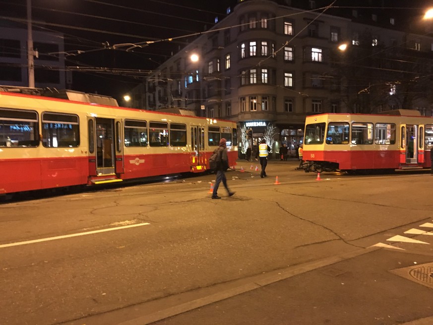 Der entgleiste Zug in Zürich