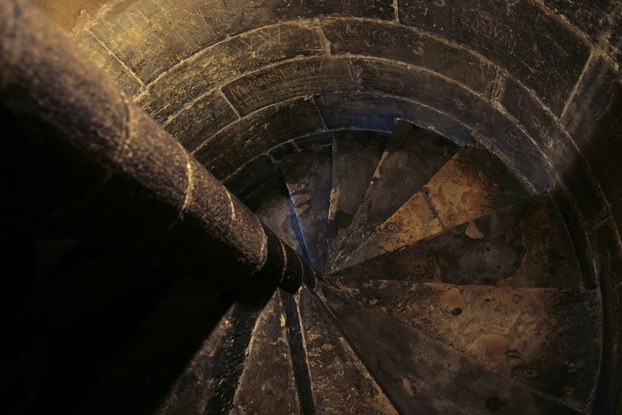 Wendeltreppe in einer Burg