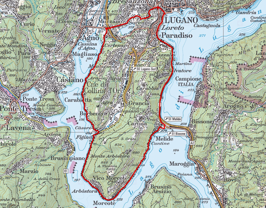 Die schönsten Velo-Ausflüge der Schweiz LUGANO