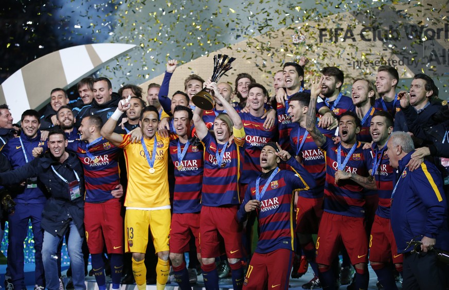 Der FC Barcelona jubelt zum dritten Mal über Klub-Weltmeistertitel.<br data-editable="remove">