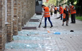 Eine Autoexplosion in Donezk hatte zuletzt die Krise verschärft. 