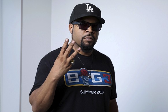 In this June 20, 2017 photo, rapper and actor Ice Cube poses for a portrait in New York to promote the 25th anniversary re-release of his 1991 solo album, “Death Certificate.&quot; (Photo by Amy Sussm ...