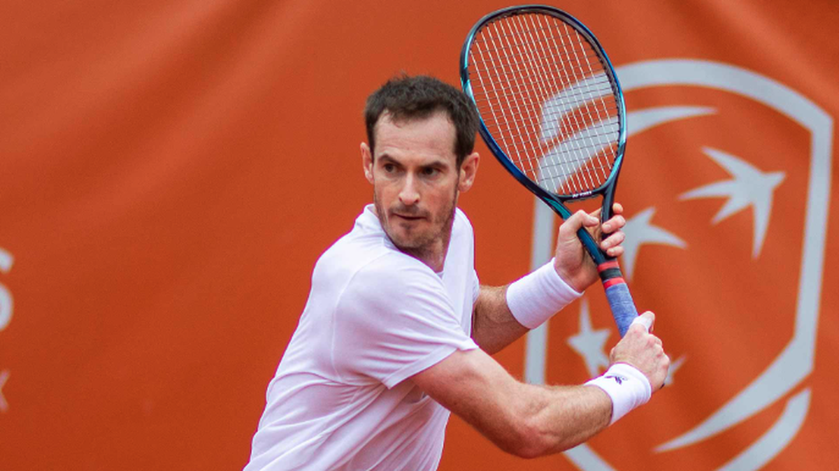 Andy Murray et sa nouvelle raquette Yonex cette semaine à Bordeaux.