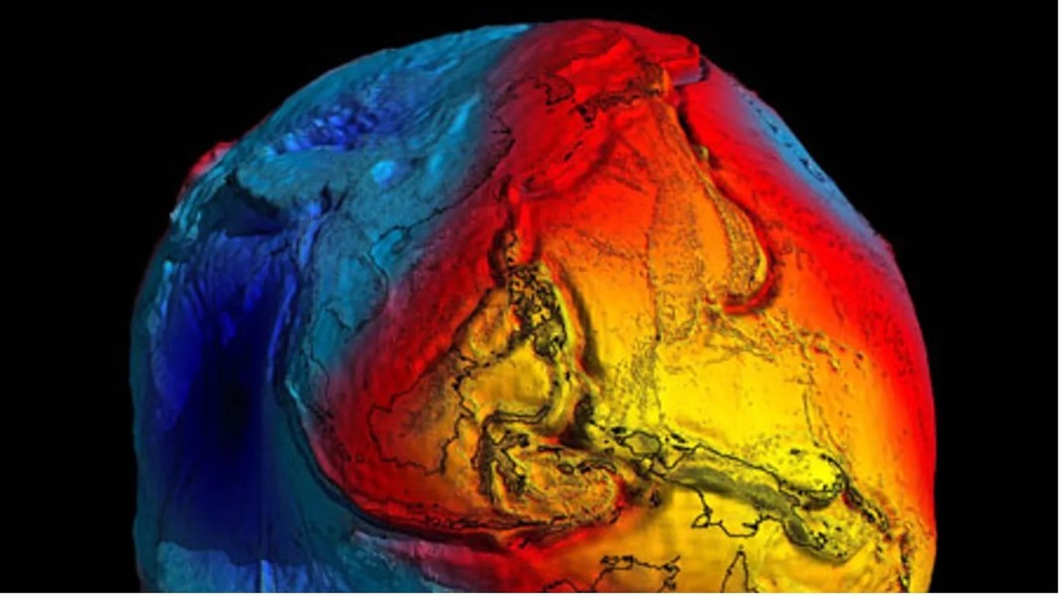 Eine genaue Karte des Schwerefeldes der Erde: Dadurch ist die Form unserer Welt alles andere als eine perfekte Kugel.
