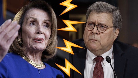Nancy Pelosi attackiert William Barr.