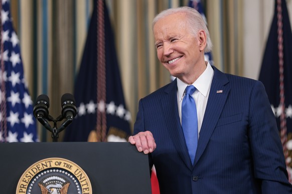 epa10297169 President Joe Biden holds a press conference in the State Dining Room at the White House in Washington, DC, USA, 09 November 2022. EPA/Oliver Contreras / Sipa USA / POOL / *** World Rights ...