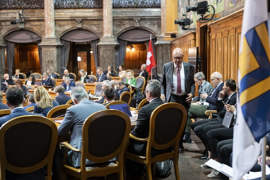 Die Kleine Kammer debattiert ueber das Vertragspaket mit der EU, Bilaterale III, an der Herbstsession der Eidgenoessischen Raete, am Mittwoch, 30. September 2026 im Staenderat in Bern. (KEYSTONE/Aless ...