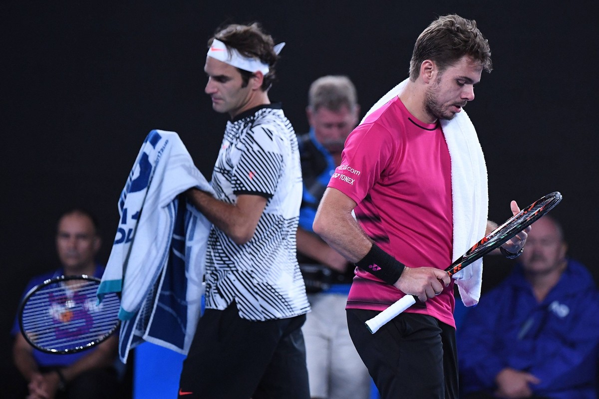Roger Federer (SUI) Stan Wawrinka (SUI) TENNIS : Australian Open 2016 - 26/01/2017 VirginieBouyer/Panoramic PUBLICATIONxNOTxINxFRAxITAxBEL

Roger Federer SUI Stan Wawrinka SUI Tennis Australian Open ...