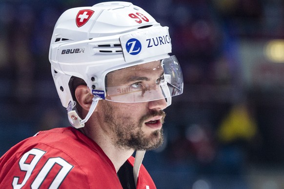 Switzerland&#039;s Roman Josi during the game between Sweden and Switzerland, at the IIHF 2019 World Ice Hockey Championships, at the Ondrej Nepela Arena in Bratislava, Slovakia, on Saturday, May 18,  ...