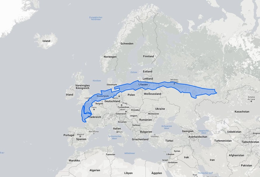 Vom Atlantik bis nach Kasachstan.