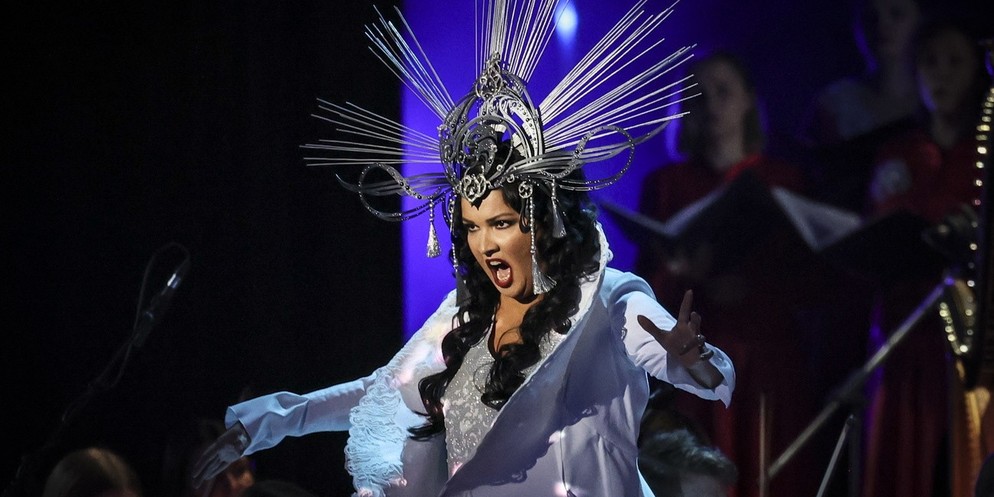 Die Starsopranistin Anna Netrebko bei einem Auftritt Ende September im Kreml-Gebäude in Moskau.