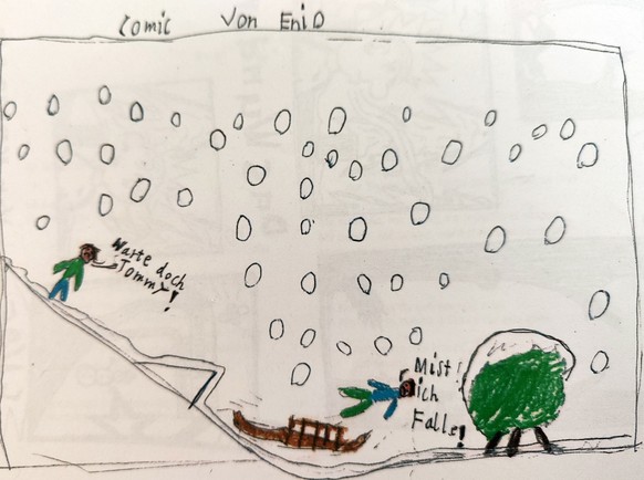 Comic strip by Enio: Fail in the Snow