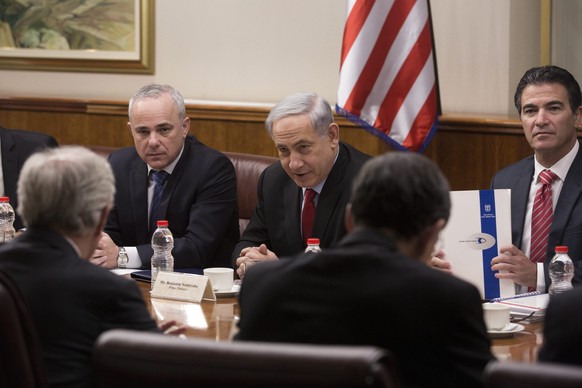 Netanjahu spricht vor amerikanischen Vertretern.&nbsp;