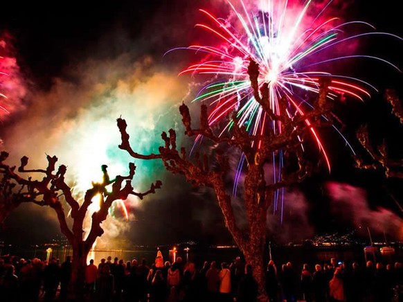 Feuerwerk in Ascona an Silvester