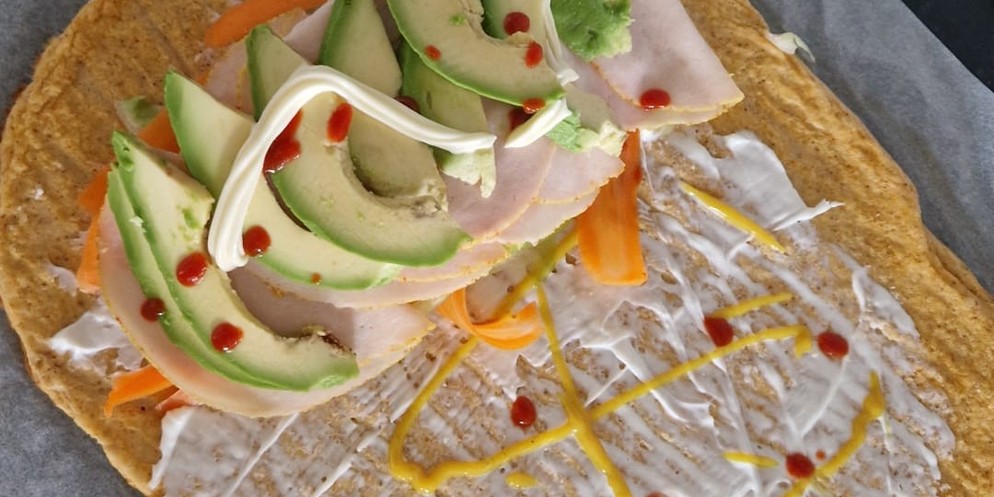 Der Hüttenkäse-Wrap.