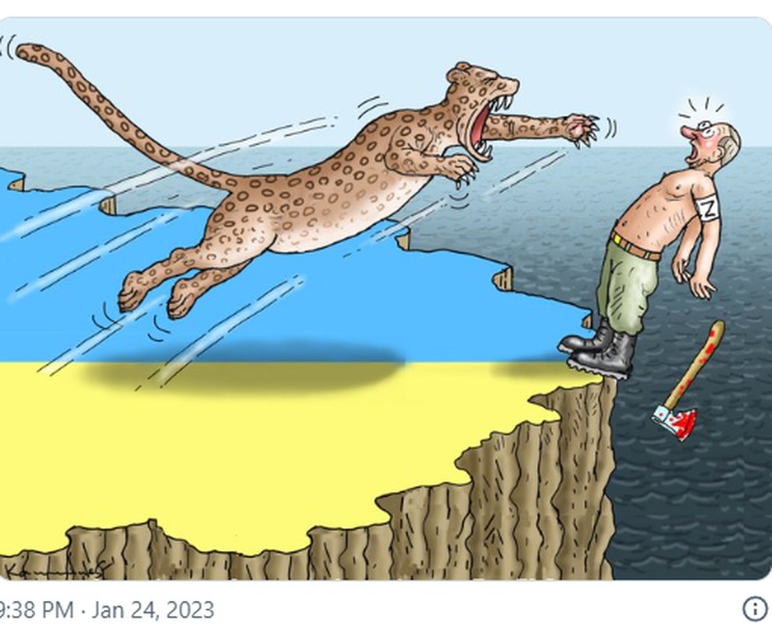 Die besten Memes und Karikaturen, die Putins ungemütliche Situation auf den Punkt bringen