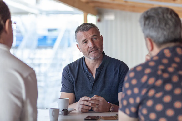 Alex Frei im Interview mit den Journalisten von ch media.