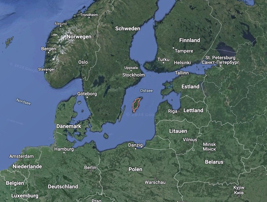 Ostsee mit Gotland.