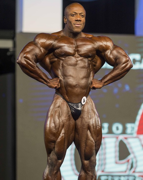 Shawn Rhoden 2018, als er Mr. Olympia wurde.