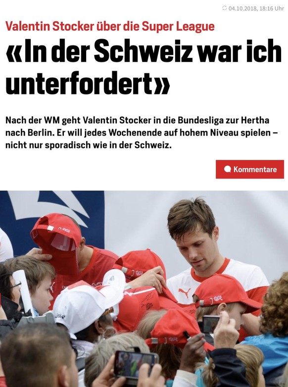 Sforza über Stockers Rausschmiss: «Er soll jetzt den Kopf lüften»\nImmer wieder schön...