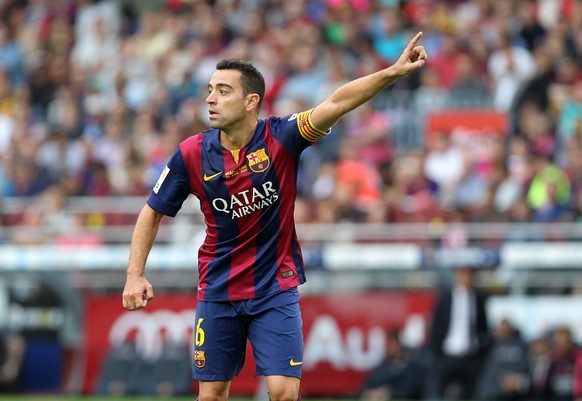 Barcelona, 23.05.2015, Fussball Primera Division, FC Barcelona - Deportivo La Coruna. 
Xavi (Barcelona) (Carlos Mira/Panoramic/EQ Images) SWITZERLAND ONLY