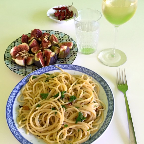 spaghetti aglio e olio feigen