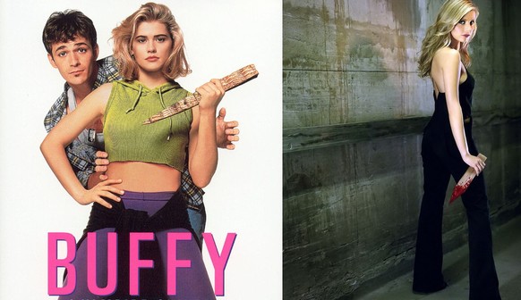 Links:« Buffy» der Flop-Film (1992) mit Kristy Swanson. Rechts: «Buffy» die Erfolgs-Serie (1997-2003) mit Sarah Michelle Gellar. Und? Was ist jetzt cooler?