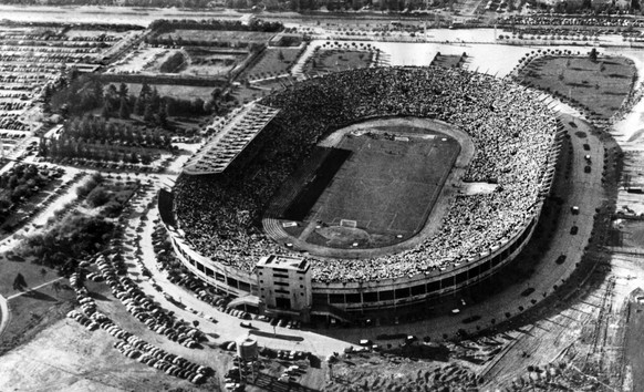 Luftaufnahme des ausverkauften&nbsp;«Estado Nacional de Santiago de Chile».