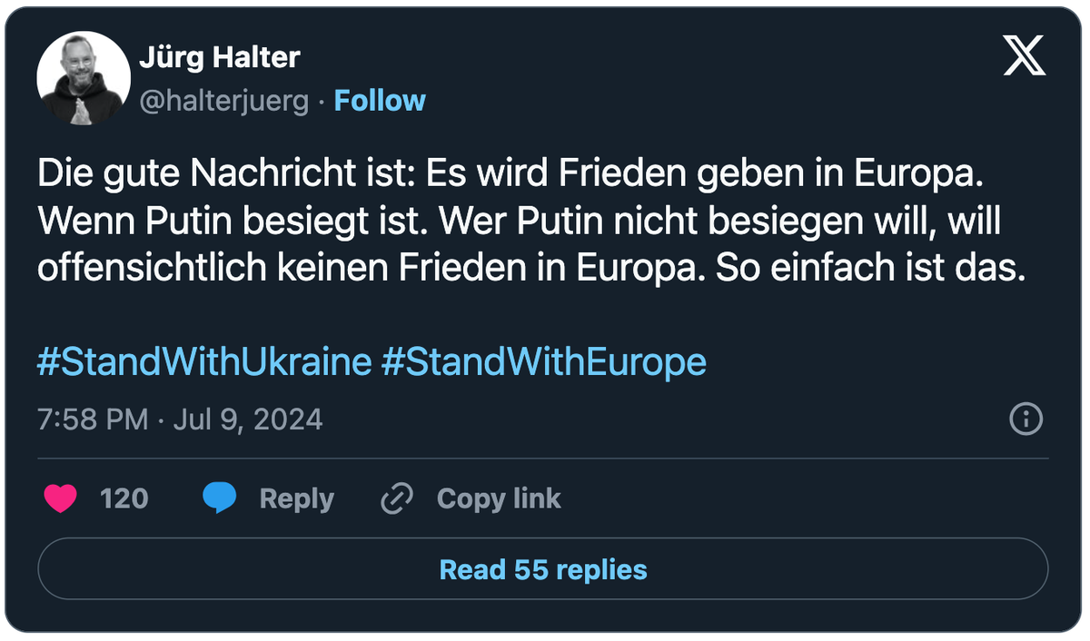 Spruch zu Putin und dem Ukraine-Krieg