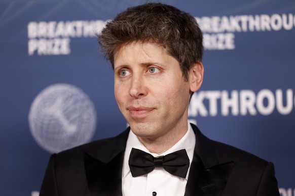epa12012848 Sam Altman attends the eleventh annual Breakthrough Prize Ceremony at The Barker Hangar in Santa Monica, California, USA, 05 April 2025. EPA/CAROLINE BREHMAN