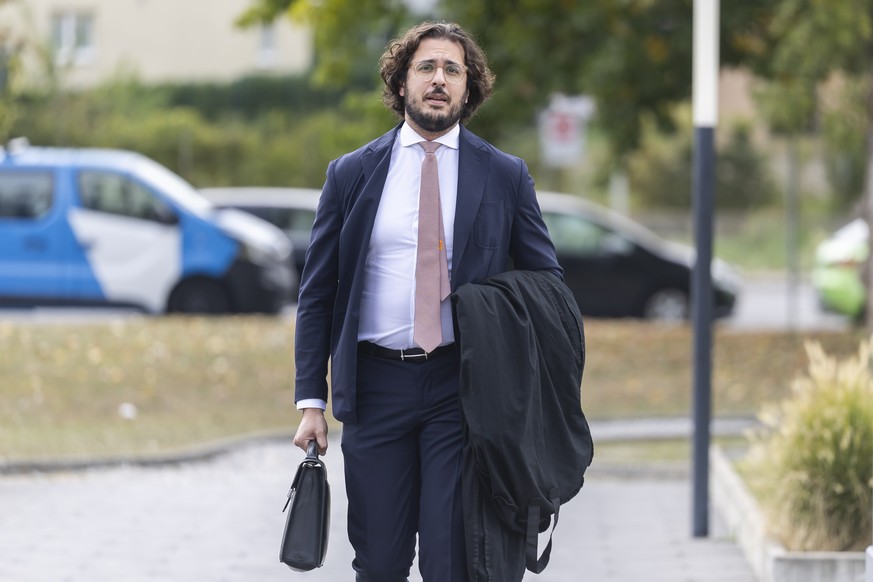 Albert Habib, avocat de la defense arrive au Tribunal criminel de Lausanne lors du verdict du proces d'un agresseur en serie accuse d'avoir violemment agresse une quinzaine de personnes entr ...