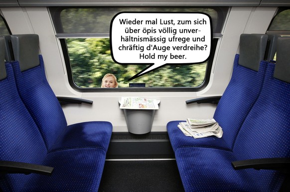 Zeitungen liegen auf Sitzbaenken in einem S-Bahn Abteil. (KEYSTONE/EQ IMAGES/Moritz Hager)