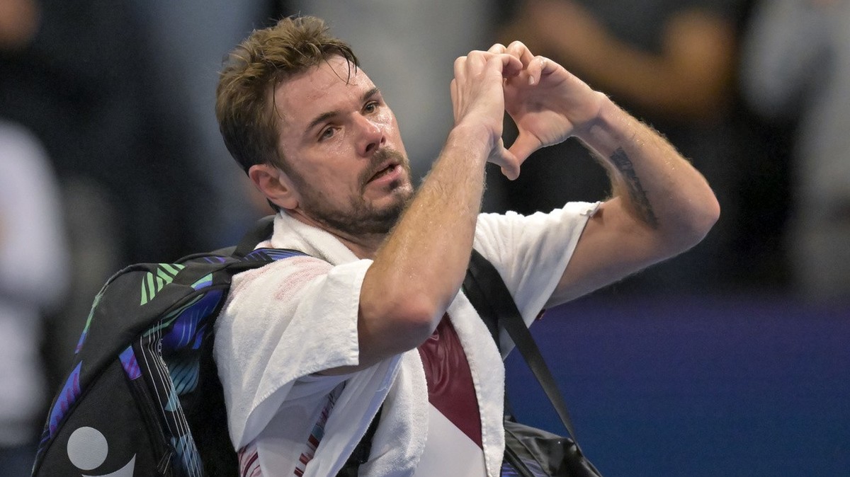 Switzerland's Stan Wawrinka after losing his quarter final match against Spain's Roberto Bautista Agut at the Swiss Indoors tennis tournament at the St. Jakobshalle in Basel, Switzerland, on ...