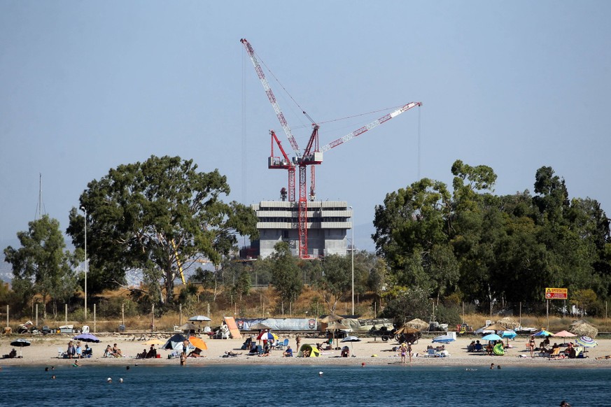 August 24, 2024, Athens, Greece: The Riviera Tower is gaining height, one floor every 5 days. Hellinikon Marina Residential Tower, is a residential skyscraper located at the coastal district of Ellini ...