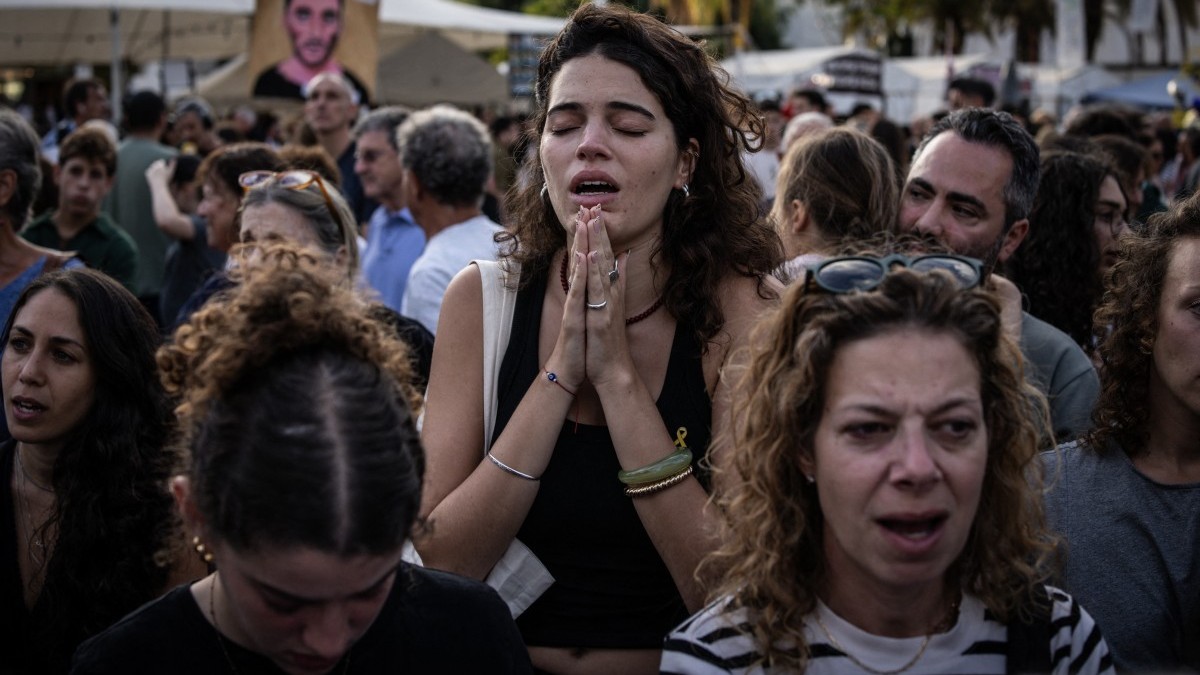 Tel-Aviv, à l'annonce de l'accord entre Israël et le Hamas le 9 octobre dernier.