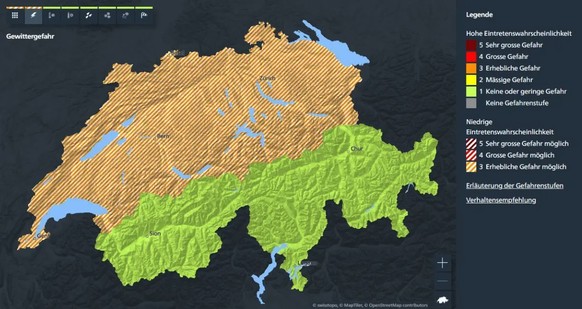 Die Unwetterlage am 5. Mai.