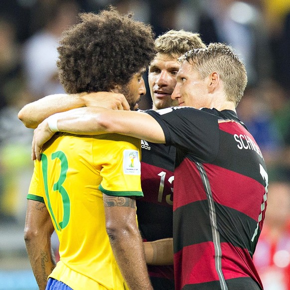 Belo Horizonte, 08.07.2014, Estadio Mineirao Dante Brasilien wird von Thomas M