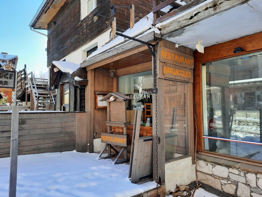 Das Restaurant Barjacques. Hier gibt es sonst Schnecken. Jetzt bleibt die Türe zu.