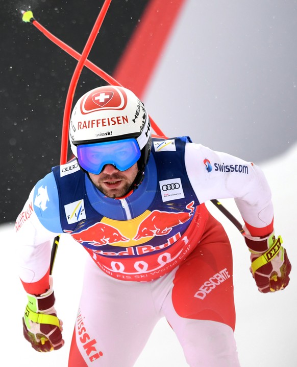 ABD0119_20190124 - KITZBÃHEL - ÃSTERREICH: Beat Feuz (SUI) am Donnerstag, 24. Januar 2019, wÃ¤hrend des 2. Abfahrtstrainings der Herren auf der Streif in KitzbÃ¼hel. - KEYSTONE/APA/HANS KLAUS TECHT